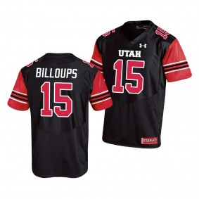 Utah Utes Nick Billoups #15 Jersey Black Replica College Football Jersey - Men's